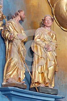 Statues of the Apostles, Altar of the Parting of the Apostles at the Church of Our Lady of Jerusalem on Trski Vrh in Krapina