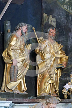 Statues of the Apostles, Altar of the Parting of the Apostles at the Church of Our Lady of Jerusalem on Trski Vrh in Krapina