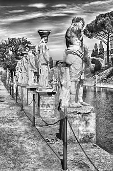 Statues of the Caryatides at Villa Adriana, Tivoli
