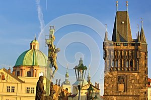 Statues on the Charles Bridge, Old Town, Prague, Czech Republic