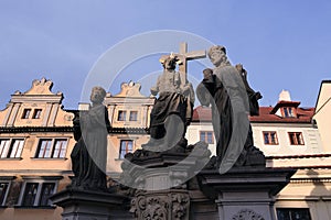 The statues on the Charles Bridge, Prague, Czech Republic