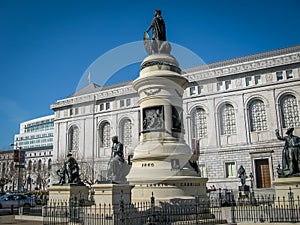 Statues at City Hall in San Francisco, California