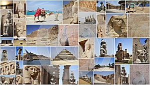 STATUES COLLAGE IN EGYPT