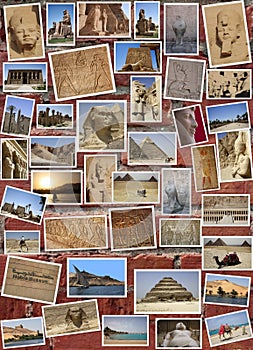 STATUES COLLAGE IN EGYPT