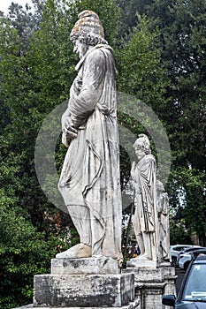 Statues of Dacian Prisoners at Popolo Square, Rome