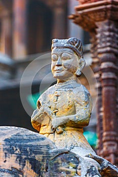 Statues and decorations in Patan Durbar Square, Nepal