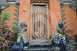 Statues of Demon gods raksasa at Temple Entrance