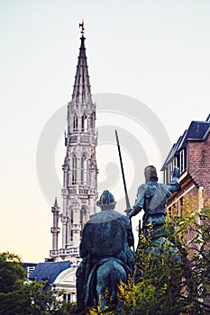 Statues of Don Quixote and Sancho Panza in Spanish Square