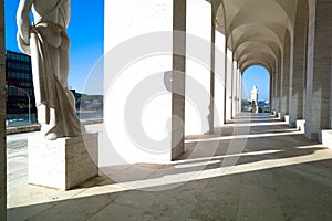 Statues in EUR quarter, Rome Italy