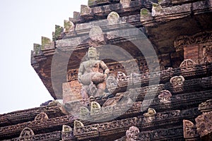 Statues of figures playing musical instruments at Sun Temple Complex, Konark, India.