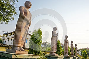 Statues of the first disciples of the Buddha