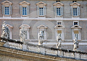 Statues of Founder Saints atop the Vatican photo
