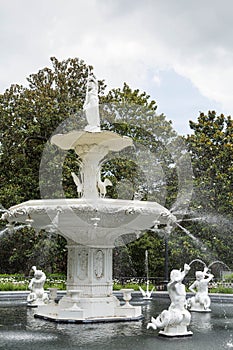 Statues in Fountain Pool