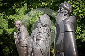 Statues in the Garden of Philosophers in Budapest, Hungary