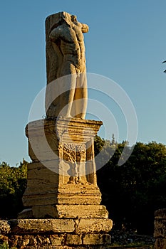 Statues of Giants and Tritons in the Ancient Agora of Athens