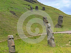 Statues of gods of Easter Island