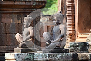 The Statues guard of Banteay Srei temple
