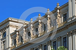 Statues on the house in the historical ring street of the city - Ringstrasse