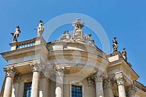 Statues of Humboldt University library in Berlin, Germany,