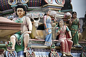 Statues on an Indian Hindu Temple