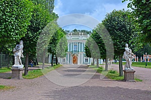 Statues at Italian Cottage in Kuskovo estate in Moscow