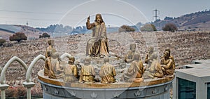 The statues of Jesus and Twelve Apostles, Domus Galilaeae in Israel