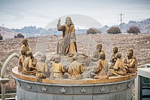 The statues of Jesus and Twelve Apostles, Domus Galilaeae in Israel