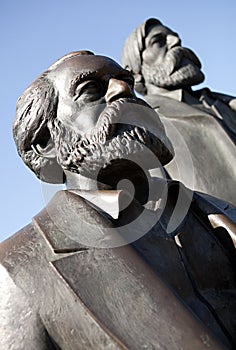 Statues of Karl Marx and Friedrich Engels photo