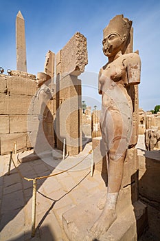 Statues in Karnak Temple. Luxor, Egypt