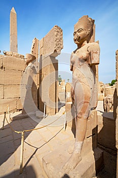 Statues in Karnak Temple. Luxor, Egypt