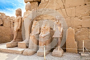 Statues in Karnak Temple. Luxor, Egypt