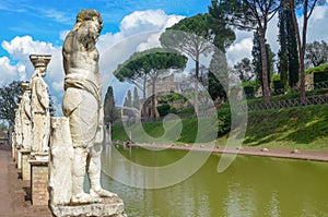 Statues on lake, Hadrian’s Villa, Tivoli, Italy