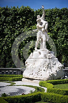 Statues in the Mirabell garden in Salzburg