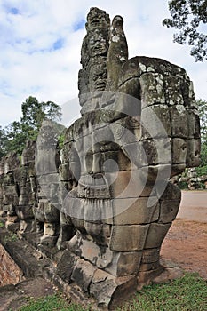 Statues near Ankor Thom gate