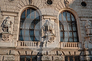 Statues of Neue Burg Facade of Hofburg Palace - by Johann Koloc, Edmund von Hellmer and Rudolf Weyr, 1895 - Vienna, Austria