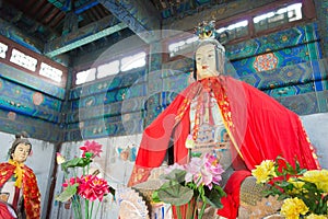 Statues at Niangzi Pass (Niangziguan). was famed as the Ninth Pass on the Great wall in Pingding, Yangquan, Shanxi,