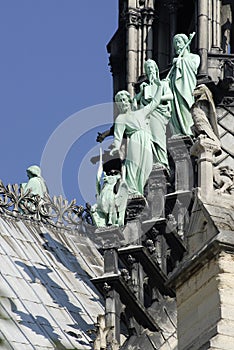 Statues of Notre Dame in Paris