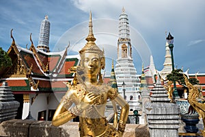 Statues in Prasat Phra Dhepbidorn or The Royal Pantheon, Grand Palace, Bangkok, Thailand