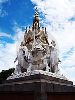 Statues of the Prince Albert Memorial in London