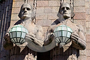 Statues at the Railway Station. Helsinki, Finland