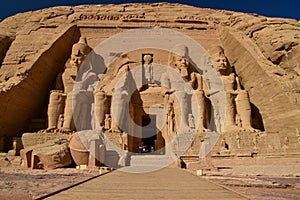 Statues of Ramses II at Abu Simbel Temple, Egypt