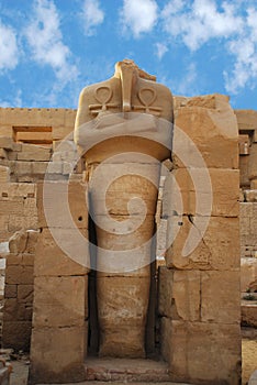 Statues of Ramses II as Osiris in Karnak Temple,