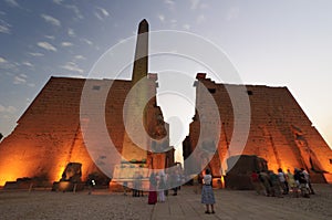 Statues of Ramses II at Luxor Temple. Luxor, Egypt