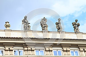 Statues on roof