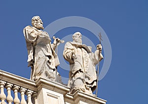 Statues on roof of Archbasilica of St. John Lateran