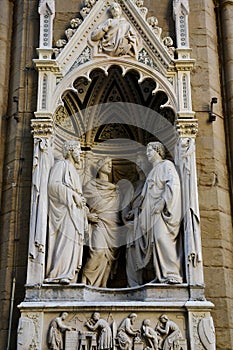 Statues of Saints, Chiesa e Museo di Orsanmichele, Via dell\'Arte della Lana, Florence, Tuscany, Italy