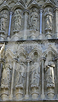 Statues on Salisbury Cathedral
