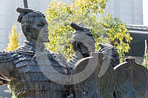 Statues of Soldier at Tomb of The Second Emperor. a famous Historic Sites in Xian, Shaanxi, China.