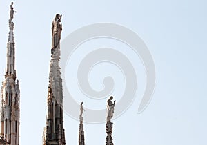 Statues on a spire
