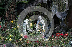 Statues in Tepeyac Garden, La Villa de Guadalupe, Mexico City